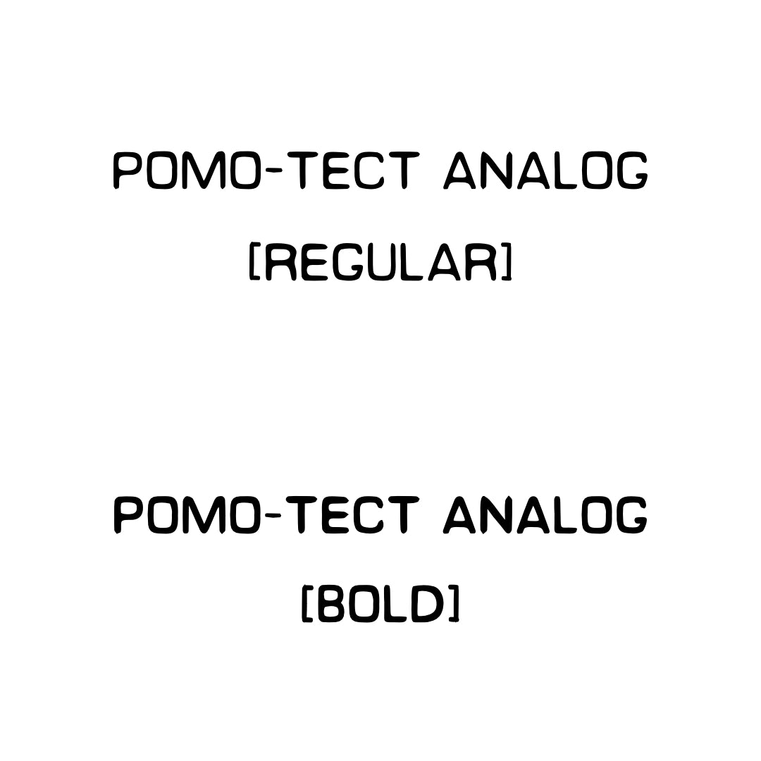 [ANALOG FONT]